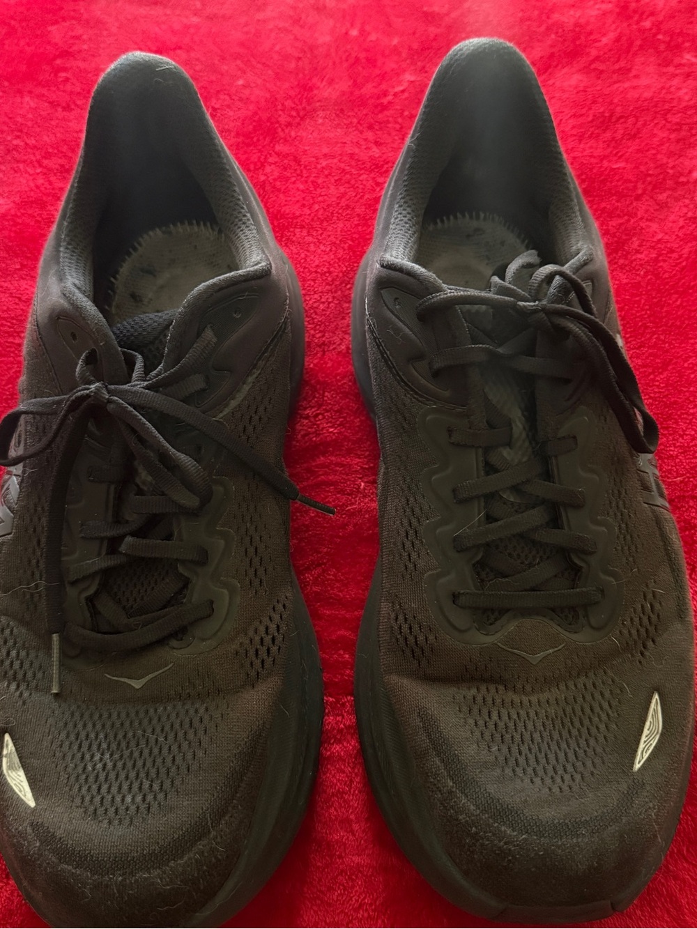 Hoka One One Bondi 8 Triple Black Sneakers Men's Size 12.5 2E Wide